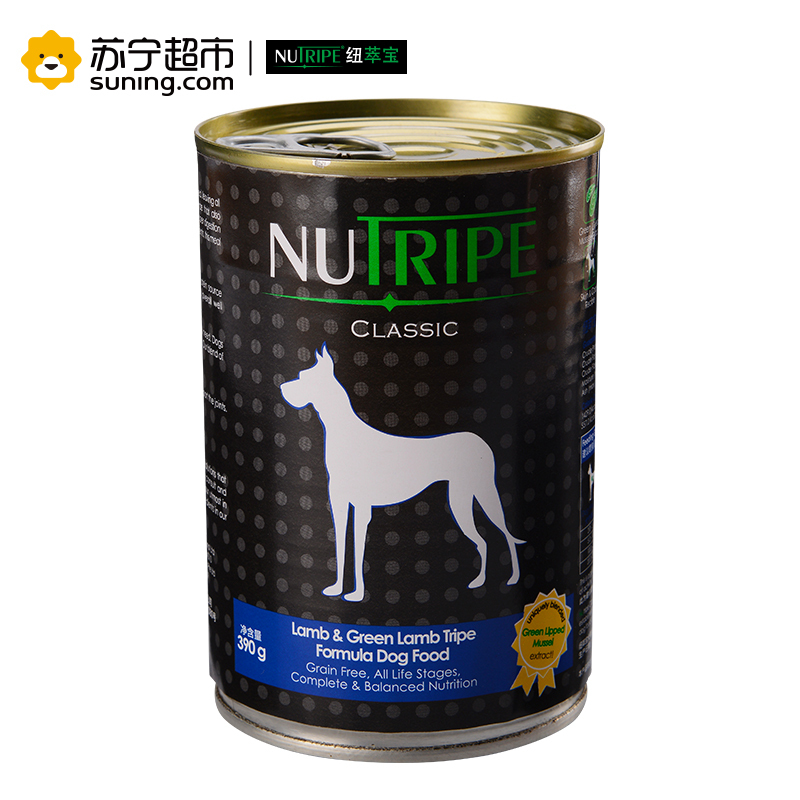 纽萃宝(NUTRIPE)狗罐头390g 羊肉&鲜草羊肚配方犬罐头新西兰原装进口(含青口贝萃取物)