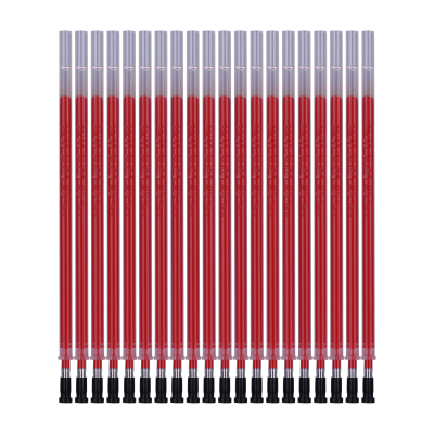 得力(deli)6916中性笔芯0.5mm子弹头(红)(支)