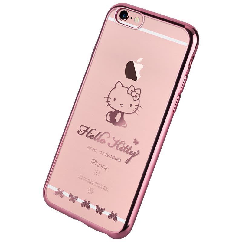 优加 Hello Kitty系列iPhone6/6 splus苹果6/6s plus手机壳电镀TPU手机软壳防摔软壳图片