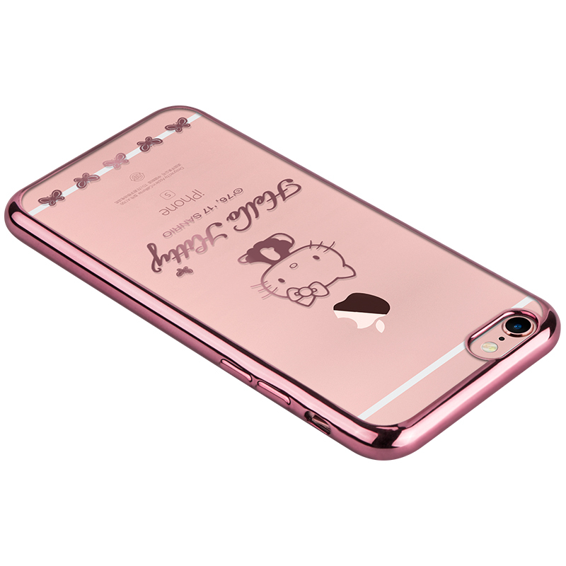 优加 Hello Kitty系列iPhone6/6 splus苹果6/6s plus手机壳电镀TPU手机软壳防摔软壳