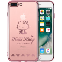优加 Hello Kitty系列iPhone7/8plus苹果7/8plus手机壳电镀TPU手机软壳防摔软壳