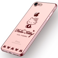 优加 Hello Kitty系列iPhone7/8plus苹果7/8plus手机壳电镀TPU手机软壳防摔软壳