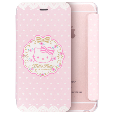 优加(uka)holle kitty翻盖皮套iphone6/6s/6splus手机壳翻盖保护套