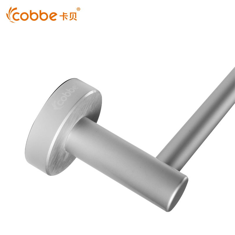 卡贝 cobbe太空铝毛巾杆双杆浴室五金挂件双层卫生间挂架洗手间毛巾架