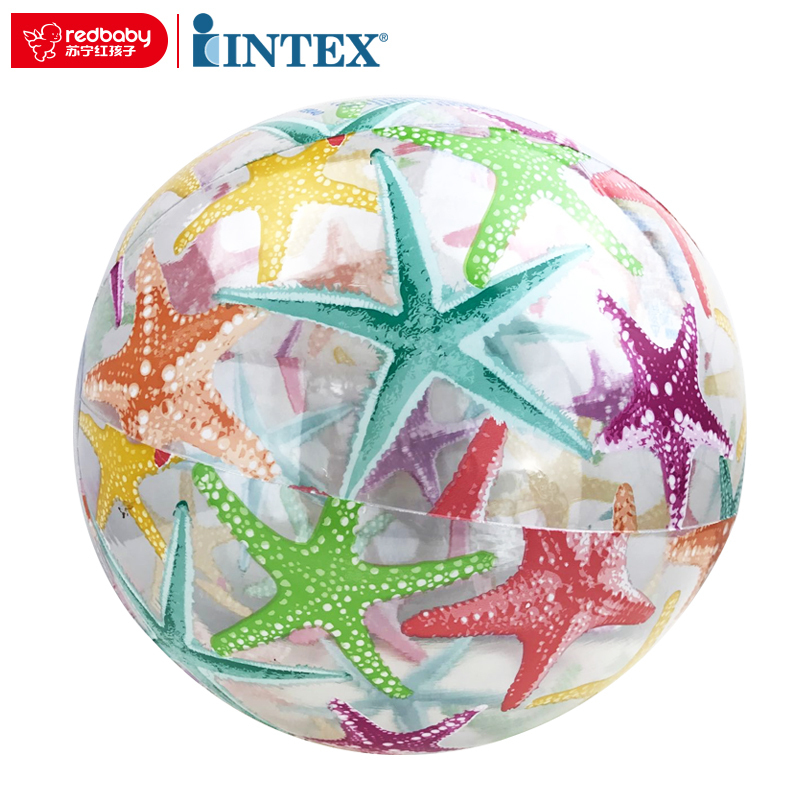 [苏宁红孩子]INTEX 流行组海滩球沙滩球 59040 海星 儿童戏水球 充气水球 水上玩具