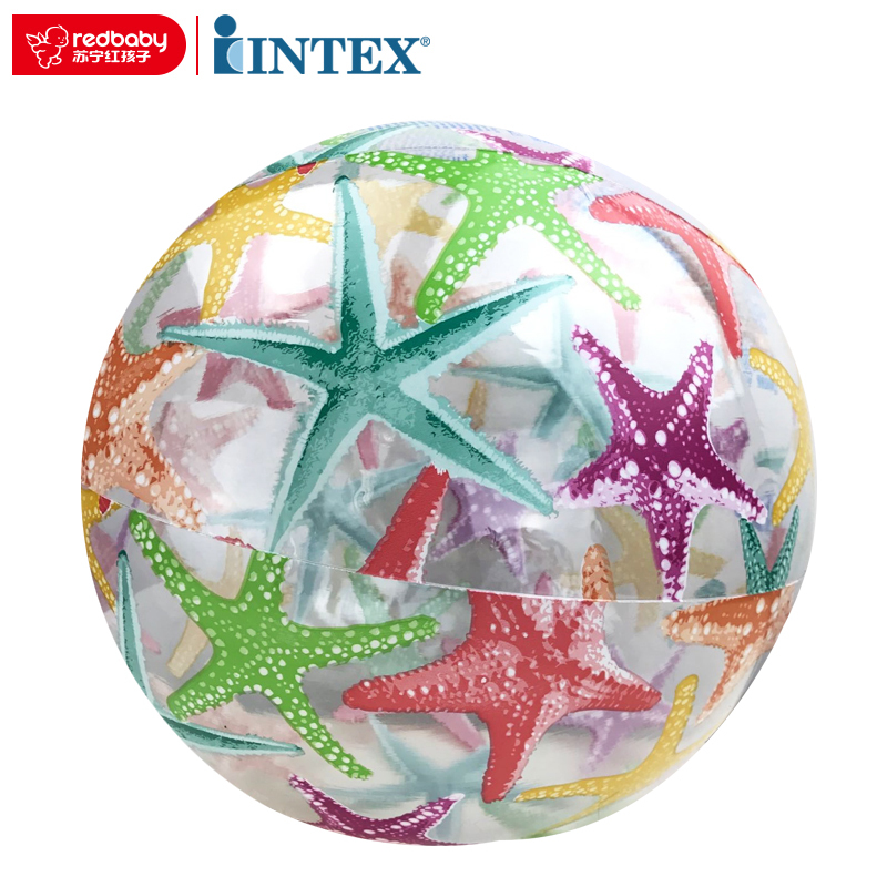 [苏宁红孩子]INTEX 流行组海滩球沙滩球 59040 海星 儿童戏水球 充气水球 水上玩具