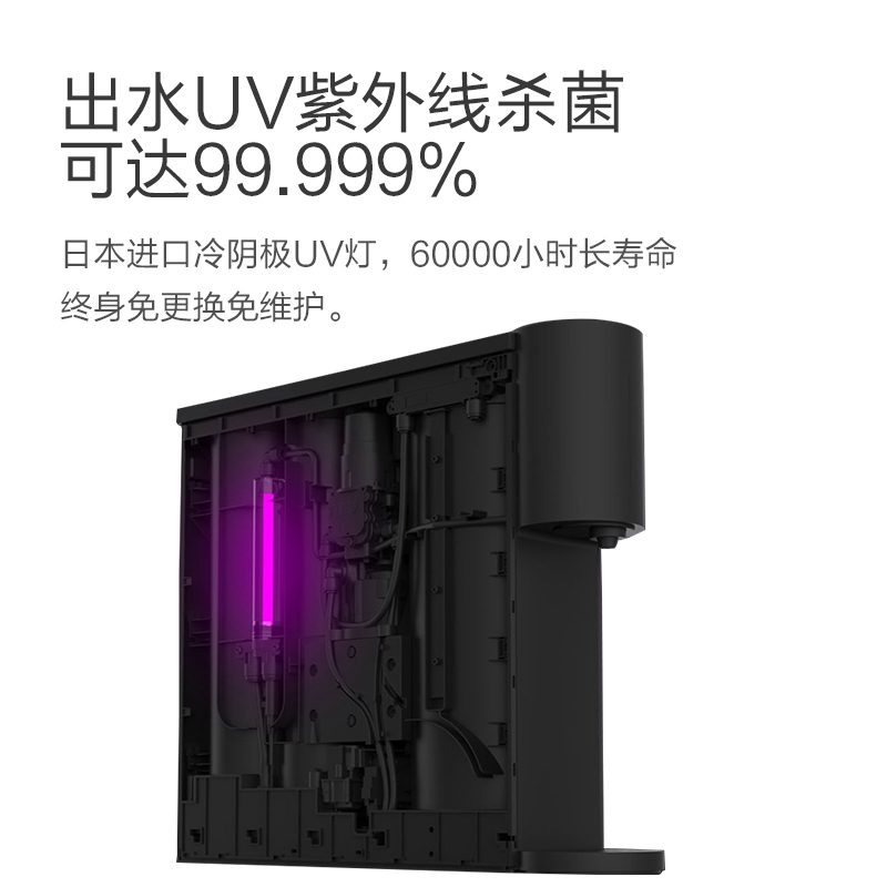 云米智能净水器家用直饮机自来水过滤器RO反渗透100G大通量无罐即滤即热即饮型净水器直饮净水机X3纯水机UV杀菌