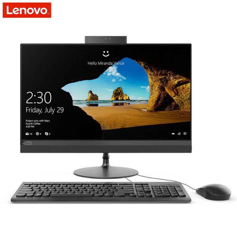 联想(lenovo)AIO520-22 21.5英寸商用一体机电脑（G3930T 4G 1T 集成 黑色 Win10）图片