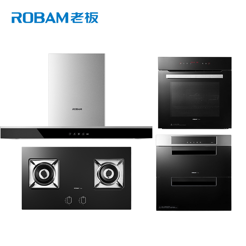老板(ROBAM)欧式触控大吸力油烟机燃气灶消毒柜烤箱烟灶消烤套餐CXW-200-8325+56B0+727+R030