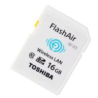 [赠读卡器]东芝(TOSHIBA)SD卡 16GB FlashAir第三代无线WIFI传输CLASS 10相机存储卡