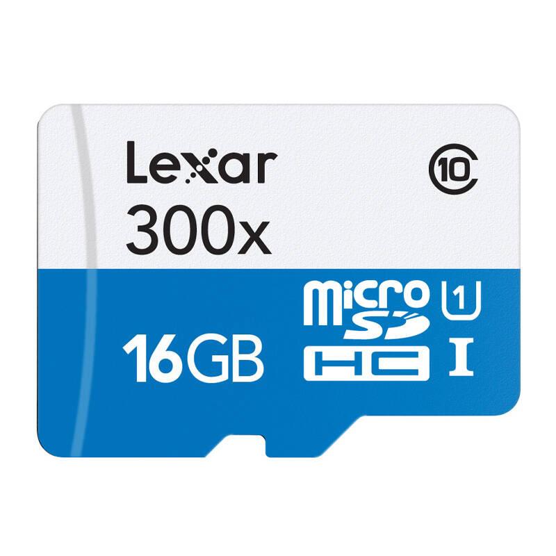 雷克沙(Lexar)TF卡 16GB 300X 读45MB/s手机存储卡(配SD卡套)