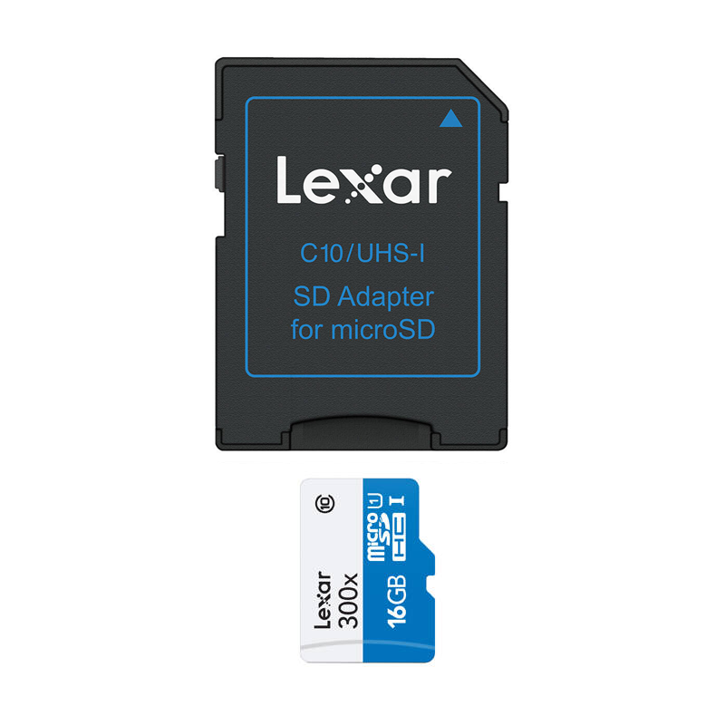 雷克沙(Lexar)TF卡 16GB 300X 读45MB/s手机存储卡(配SD卡套)