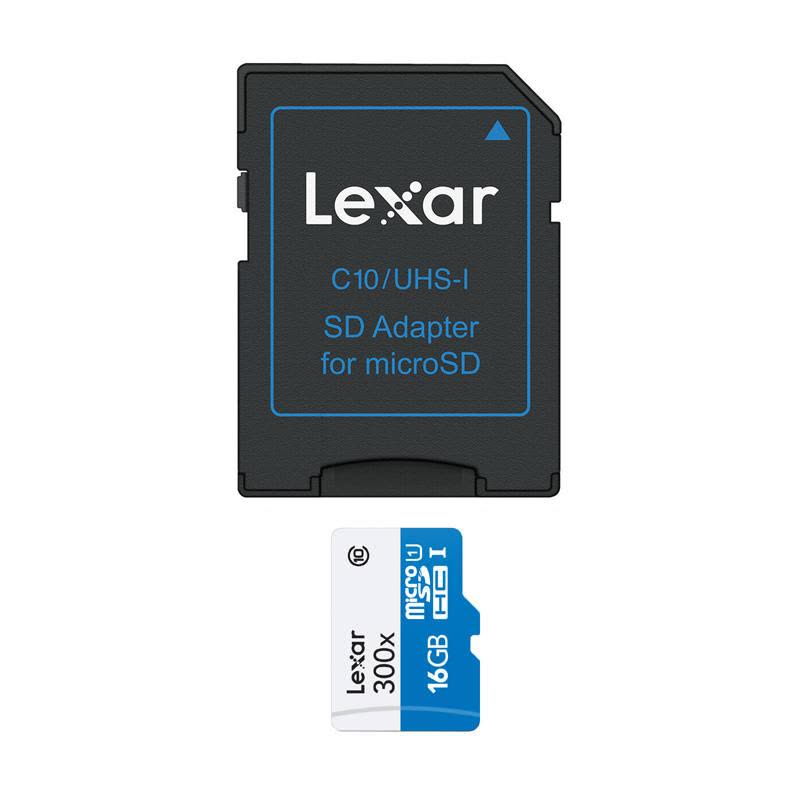 雷克沙(Lexar)TF卡 16GB 300X 读45MB/s手机存储卡(配SD卡套)图片