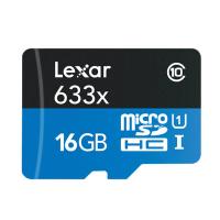 雷克沙Lexar TF卡16GB 633X读95MB/s大疆无人机 Gopro运动相机 手机存储卡(配SD卡套)