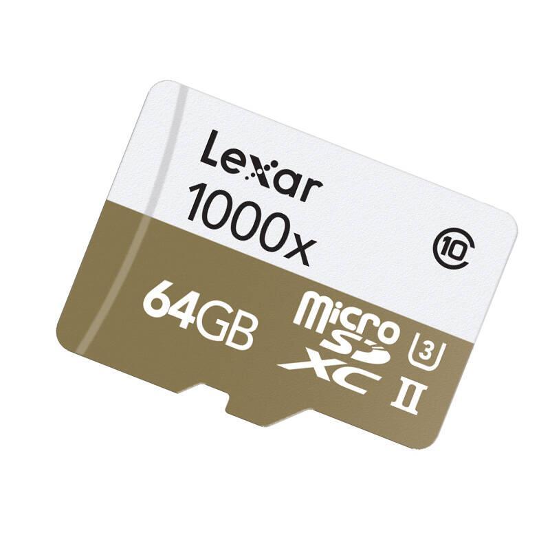 雷克沙Lexar TF卡64GB 1000X读150MB/s写45MB/s无人机运动相机手机存储卡(配读卡器)