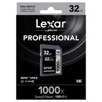 雷克沙Lexar SD卡32GB 1000X读150MB/s写75MB/s相机存储卡