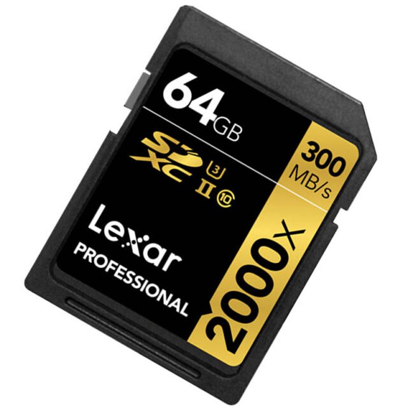雷克沙(Lexar)SD卡 64GB 2000X读300MB/s写260MB/s相机存储卡(配读卡器USB3.0)