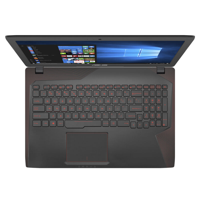 华硕(ASUS)飞行堡垒FX53 15.6英寸游戏本笔记本电脑(I7-7700HQ 8G 1TB+128GB 4G红黑)高清大图