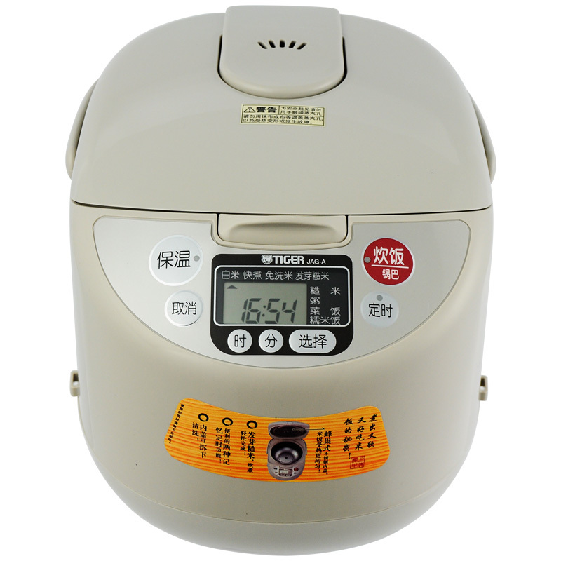 虎牌(TIGER) 微电脑型电饭煲电饭锅 智能多功能预约定时加热 JAG-A18C 5L 白色(TM)