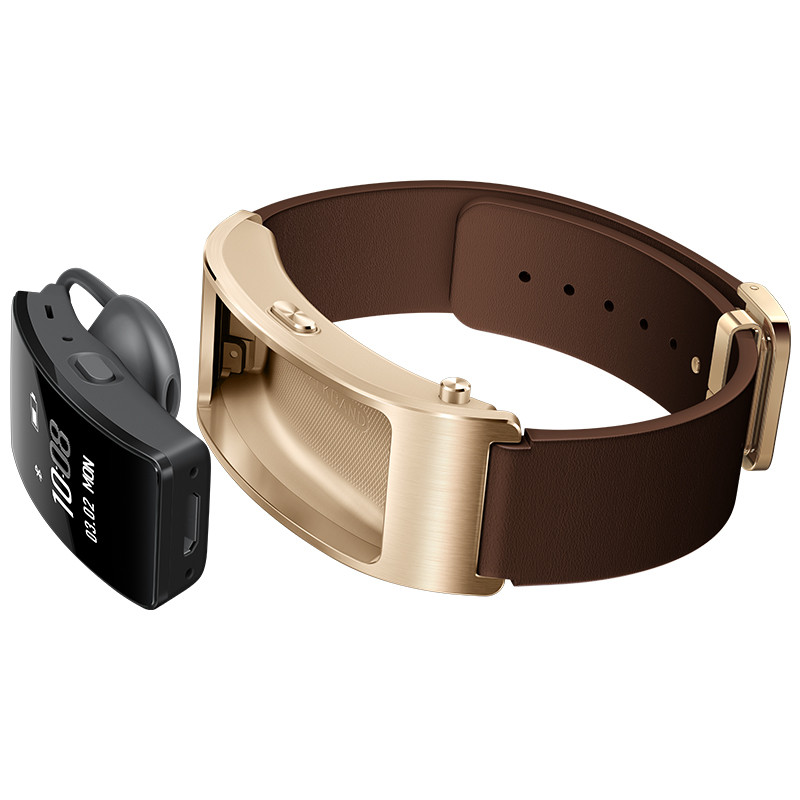 华为Talkband B3智能手环 商务版 (蓝牙耳机与智能手环结合+金属机身+触控屏幕+TPU腕带) 运动版 摩卡棕