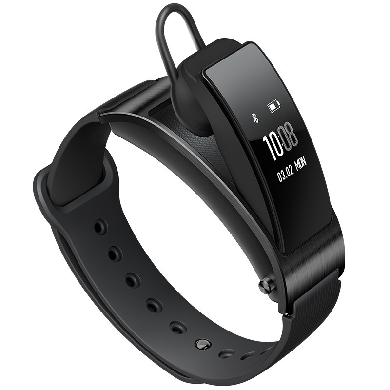 华为Talkband B3智能手环 运动版 ( 蓝牙耳机与智能手环结合+金属机身+触控屏幕+TPU腕带) 韵律黑