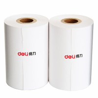 得力(deli)3204热敏收银纸(白)80mm*58mm*27m(25筒/箱)