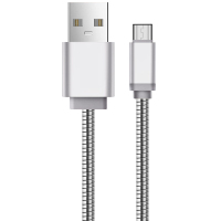 ESCASE 安卓数据线micro usb快速充电线智能手机充电数据线 1.2米 太空银