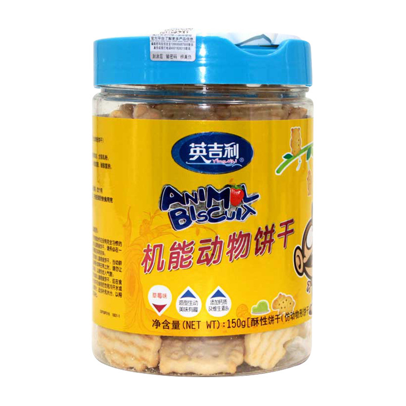 [苏宁自营]英吉利(yingjili)机能动物饼干草莓味150g/罐