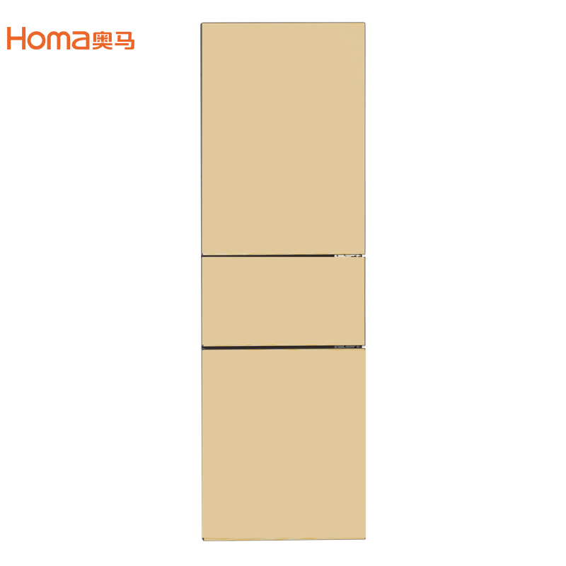 奥马(Homa)BCD-219DEGC 219升 三门冰箱中门软冷冻 智能化霜 节能静音 海沙金