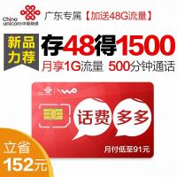 东莞联通4G特惠卡136元套餐(80元立即到账,内含1500元话费)