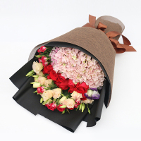 [情的守候]粉色绣球精美花束 鲜花配送 帮客服务