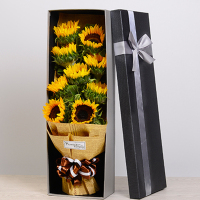 [沉默父爱]9枝向日葵礼盒B款 鲜花配送 帮客服务