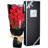 [一世深情]20枝红玫瑰鲜花礼盒 鲜花配送 帮客服务
