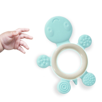 oonew喔喔牛宝宝磨牙器 宝宝磨牙棒磨牙玩具曼哈顿球 婴儿磨牙牙胶咬咬乐蓝色TB-1680B