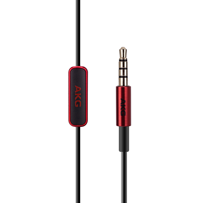 AKG K374U 入耳式耳机 线控手机耳机 HIFI音乐耳机 带麦克风话筒 红色