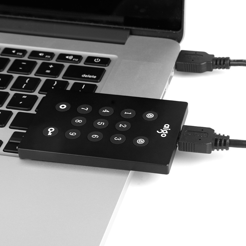 爱国者(aigo)M11 USB3.0加密移动硬盘 SSD固态硬盘 256G 黑色