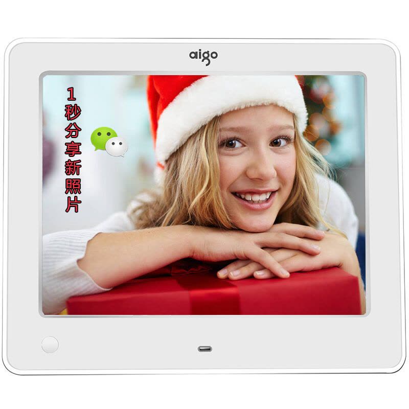 爱国者(aigo)智能云相框 WIFI上传照片 音乐视频/SD卡 电子相册 8英寸 DPF88 16G 白色图片