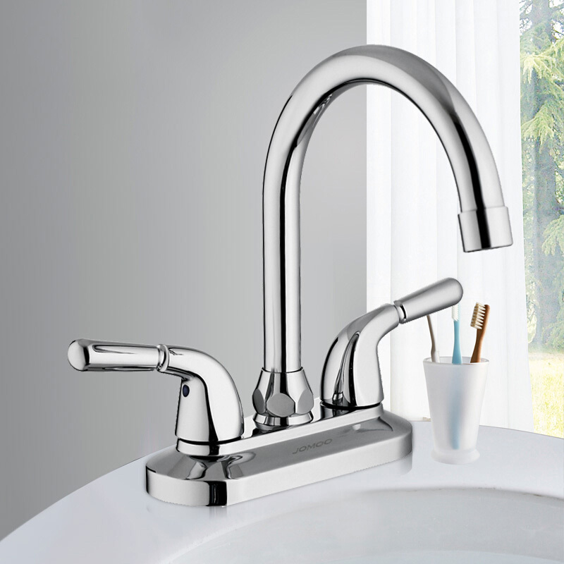 jomoo九牧双把双孔台上面盆龙头台盆洗脸盆冷热水龙头2203250