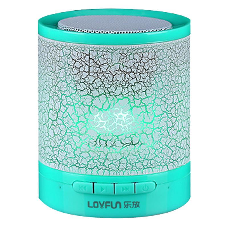 LOYFUN/乐放 A3蓝牙音箱手机低音炮插卡发光七彩灯迷你无线小音响白色