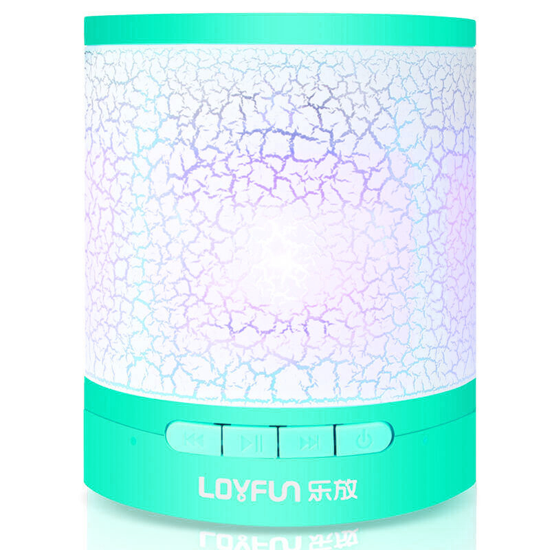 LOYFUN/乐放 A3蓝牙音箱台式电脑音箱手机低音炮插卡发光七彩灯迷你无线小音响绿 [自营]