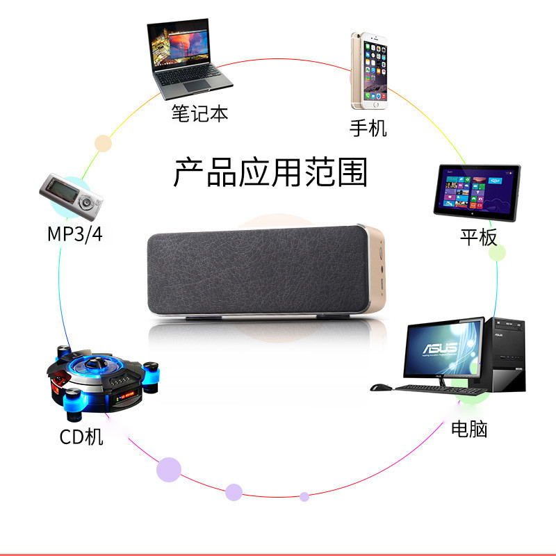 yAyusi/雅韵仕 B8无线蓝牙迷你音箱4.2低音炮手机usb便携台式电脑音响 金色 【自营】