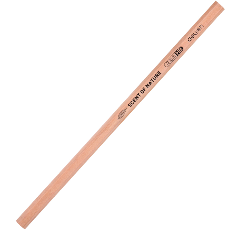 得力（deli）S940原木铅笔(原木色)(30支/筒)