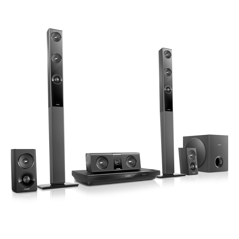 飞利浦(Philips)HTB3550/93音响音箱 家庭影院高清3D蓝光功放 5.1环绕电视音响 无线蓝牙NFC连接