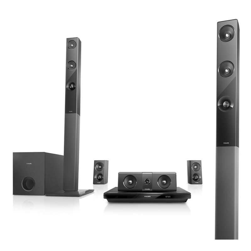 飞利浦(Philips)HTB3550/93音响音箱 家庭影院高清3D蓝光功放 5.1环绕电视音响 无线蓝牙NFC连接