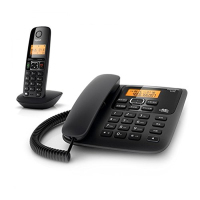 集怡嘉(Gigaset)A730 绅士黑无绳电话机 子母机一拖一办公家用无线座机