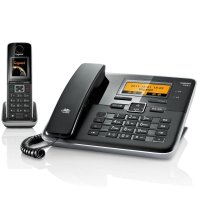 集怡嘉(Gigaset) C810无绳电话机子机中文输入一拖一子母机(钢琴黑)