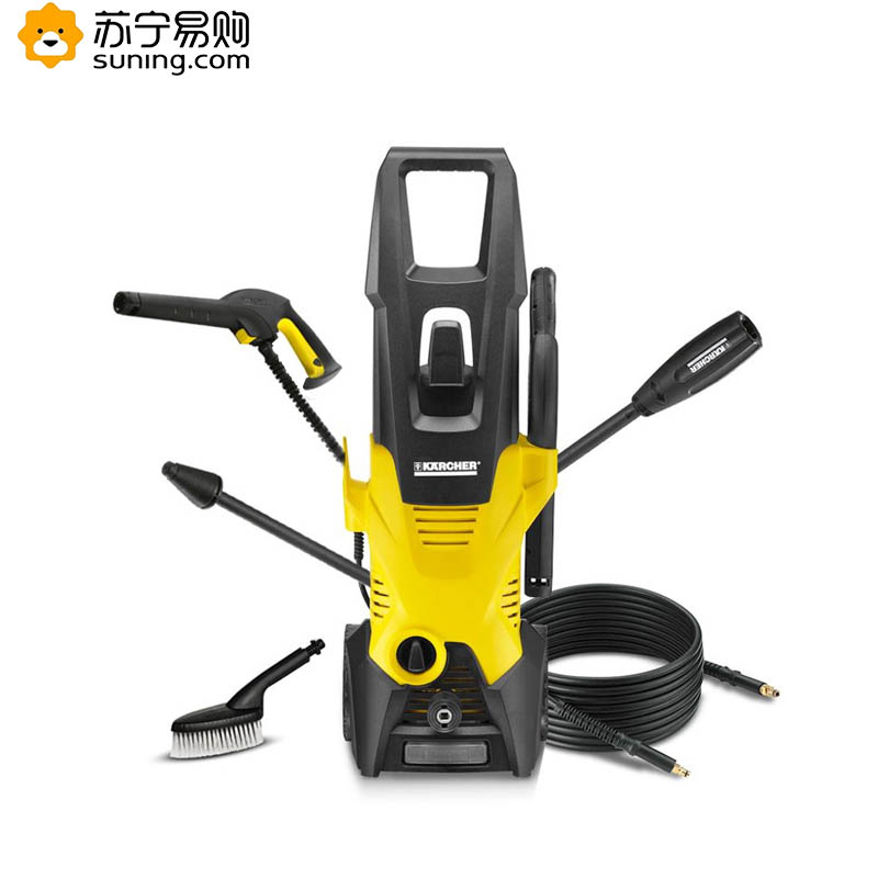 凯驰(KARCHER)洗车机K3 ECOM\WSK家用洗车机清洗机高压洗车水枪送6M进水1600w黄色