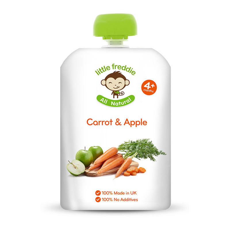 [苏宁自营]little freddie小皮 胡萝卜苹果泥 90g 原装进口宝宝婴儿辅食 适用年龄6个月以上高清大图