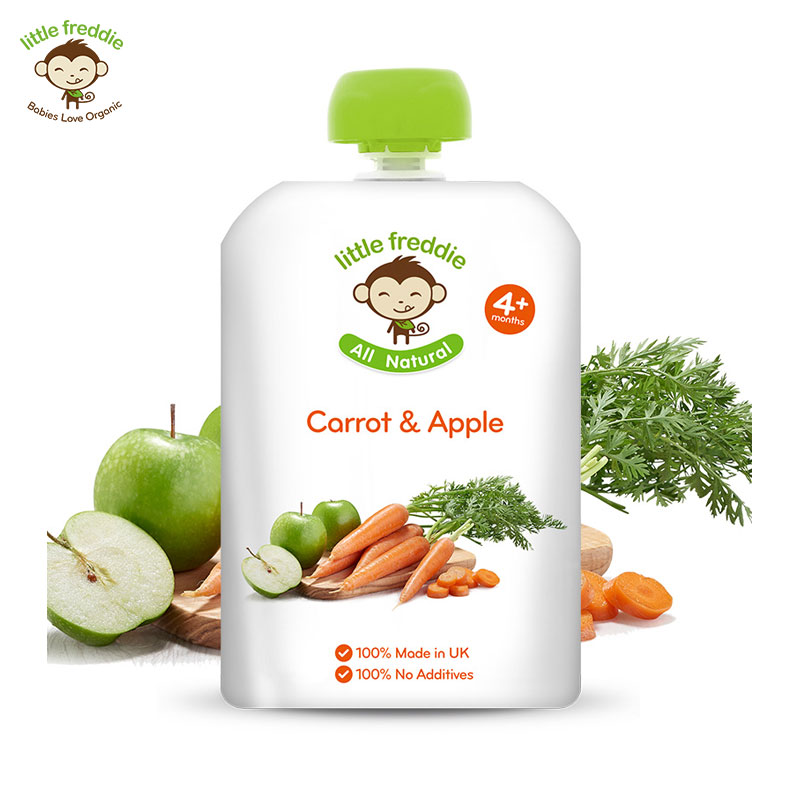 [苏宁自营]little freddie小皮 胡萝卜苹果泥 90g 原装进口宝宝婴儿辅食 适用年龄6个月以上高清大图