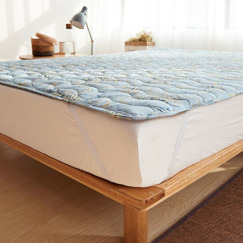 俏居(Choshome)家纺 保护垫床褥 床垫1.5m床 磨毛纤维布床褥子夏季;秋季;冬季;春季 可机洗四角绑带图片